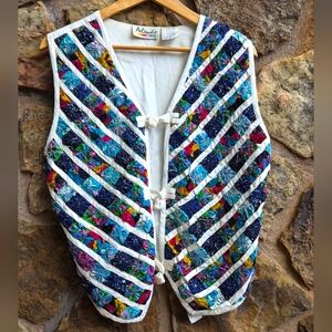 Vintage multi colored vest